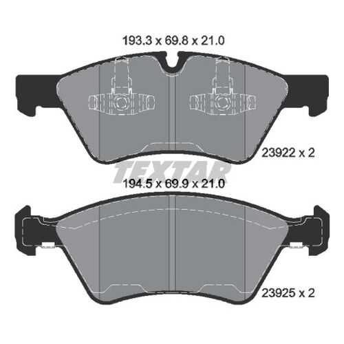 Комплект тормозных дисковых колодок Textar 2392201 в Emex