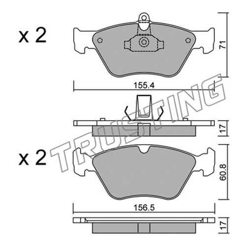 Комплект тормозных дисковых колодок TRUSTING 130.0 в Emex
