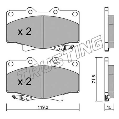 Комплект тормозных дисковых колодок TRUSTING 156.0 в Emex