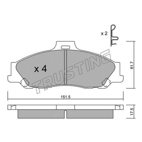 Комплект тормозных дисковых колодок TRUSTING 495.0 в Emex