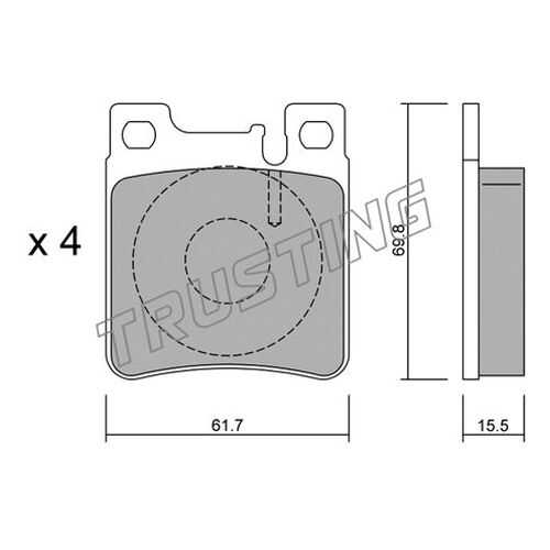 Комплект тормозных дисковых колодок TRUSTING 583.0 в Emex