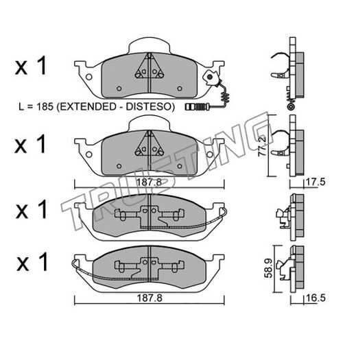 Комплект тормозных дисковых колодок TRUSTING 585.0 в Emex