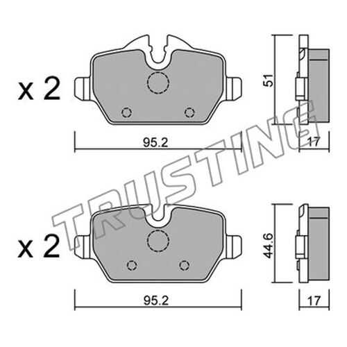 Комплект тормозных дисковых колодок TRUSTING 657.0 в Emex