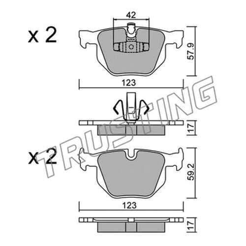 Комплект тормозных дисковых колодок TRUSTING 659.0 в Emex
