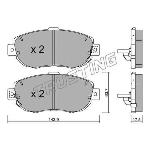 Комплект тормозных дисковых колодок TRUSTING 772.0 в Emex