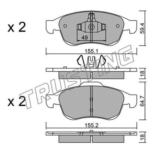Комплект тормозных дисковых колодок TRUSTING 833.0 в Emex