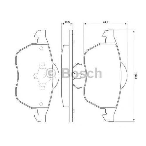 Комплект тормозных колодок Bosch 0986424481 в Emex