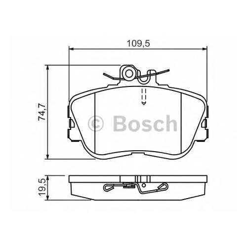 Комплект тормозных колодок Bosch 0986460977 в Emex