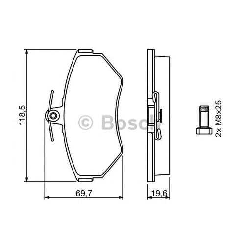 Комплект тормозных колодок Bosch 0986494021 в Emex