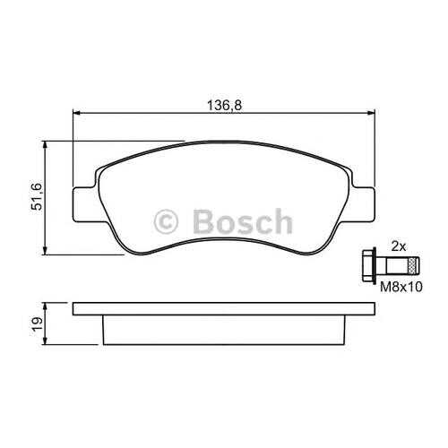 Комплект тормозных колодок Bosch 0986494027 в Emex