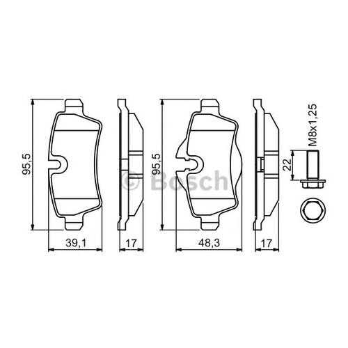Комплект тормозных колодок Bosch 0986494242 в Emex