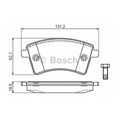 Комплект тормозных колодок Bosch 0986494332 в Emex