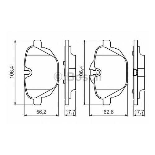 Комплект тормозных колодок Bosch 0986494432 в Emex