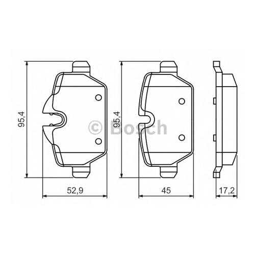 Комплект тормозных колодок Bosch 0986494461 в Emex