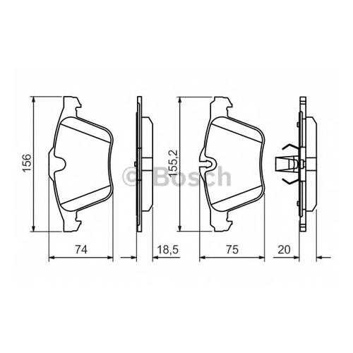 Комплект тормозных колодок Bosch 0986494481 в Emex