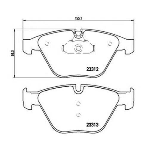 Комплект тормозных колодок Brembo P06054 в Emex