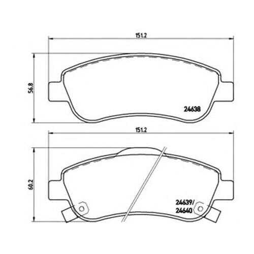 Комплект тормозных колодок Brembo P28045 в Emex