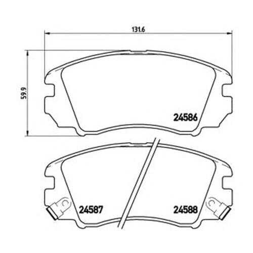 Комплект тормозных колодок Brembo P30043 в Emex