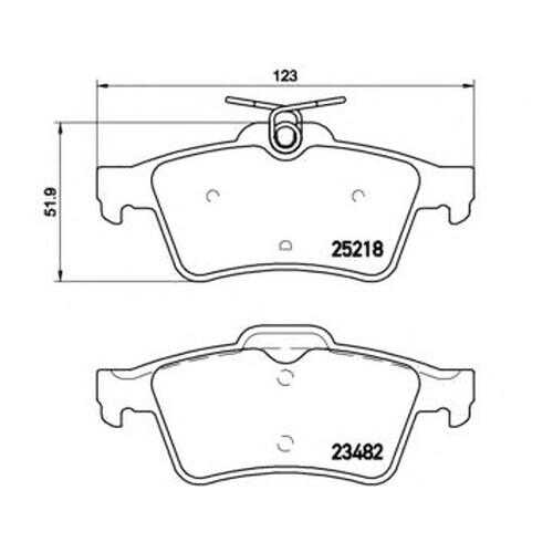 Комплект тормозных колодок Brembo P61110 в Emex