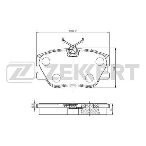 Комплект тормозных колодок, дисковый тормоз ZEKKERT BS-1148 в Emex