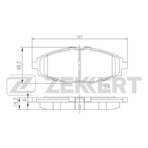 Комплект тормозных колодок, дисковый тормоз ZEKKERT BS-1285 в Emex