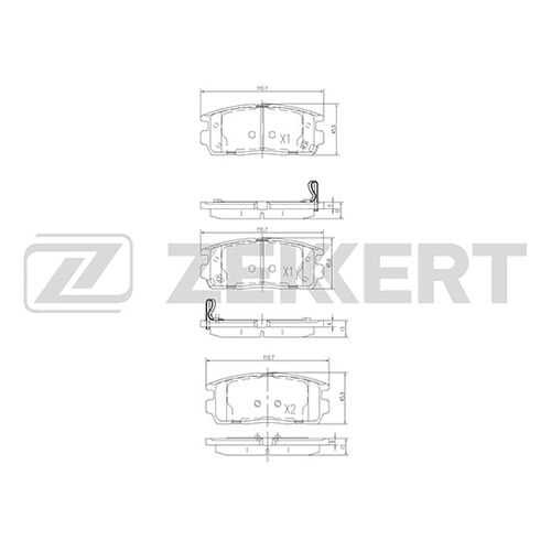 Комплект тормозных колодок, дисковый тормоз ZEKKERT BS-1299 в Emex