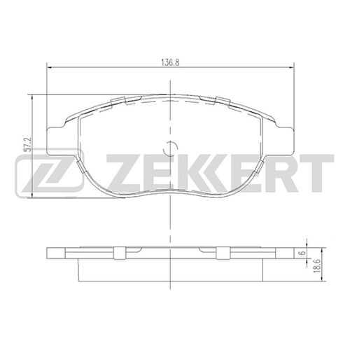 Комплект тормозных колодок, дисковый тормоз ZEKKERT BS-1447 в Emex