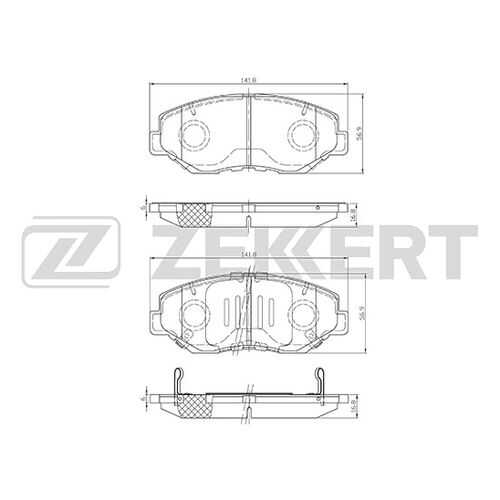 Комплект тормозных колодок, дисковый тормоз ZEKKERT BS-1744 в Emex