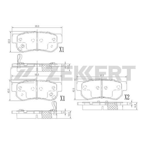 Комплект тормозных колодок, дисковый тормоз ZEKKERT BS-1803 в Emex