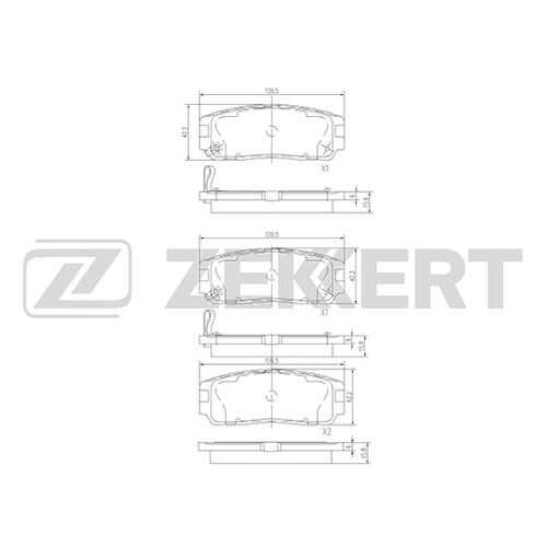 Комплект тормозных колодок, дисковый тормоз ZEKKERT BS-1853 в Emex