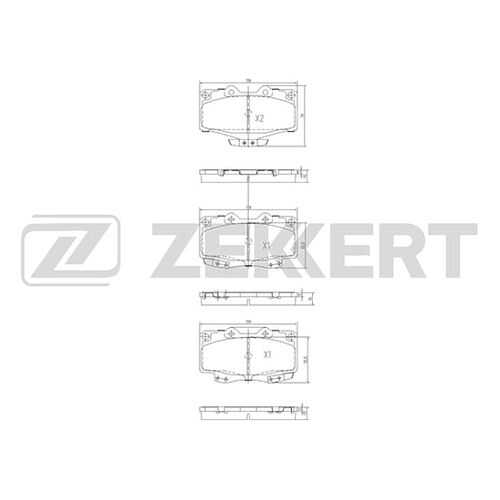 Комплект тормозных колодок, дисковый тормоз ZEKKERT BS-2089 в Emex