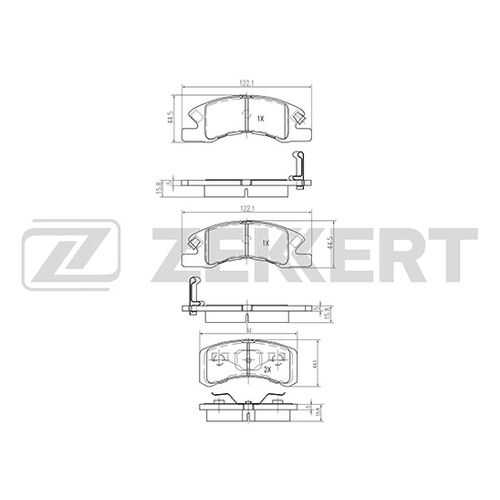 Комплект тормозных колодок, дисковый тормоз ZEKKERT BS-2093 в Emex