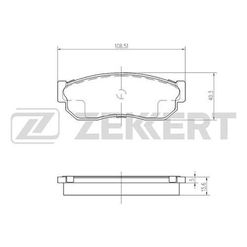 Комплект тормозных колодок, дисковый тормоз ZEKKERT BS-2156 в Emex