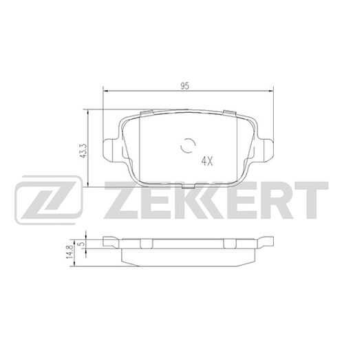 Комплект тормозных колодок, дисковый тормоз ZEKKERT BS-2821 в Emex