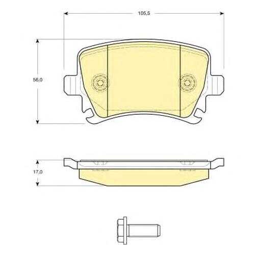 Комплект тормозных колодок Girling 6116221 в Emex