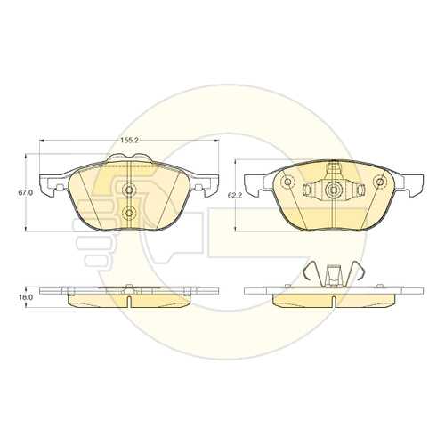 Комплект тормозных колодок Girling 6120432 в Emex