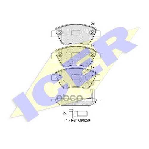 Комплект тормозных колодок ICER 181810 в Emex