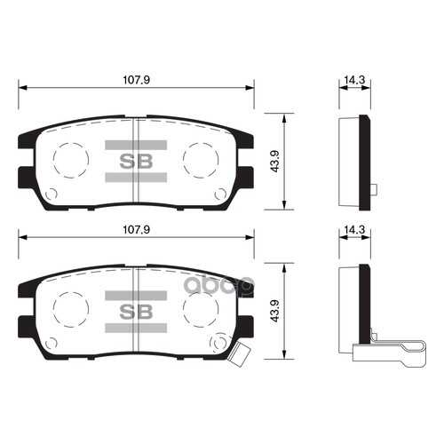 Комплект тормозных колодок Sangsin brake SP1538 в Emex