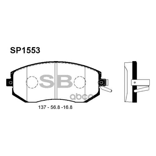 Комплект тормозных колодок Sangsin brake SP1553 в Emex