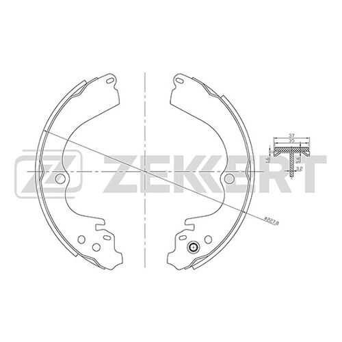 Комплект тормозных колодок ZEKKERT BK-4040 в Emex