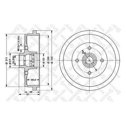 Тормозной барабан STELLOX 6025-4709-SX в Emex