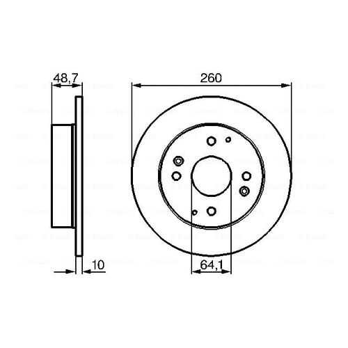 Тормозной диск Bosch 0986478172 в Emex