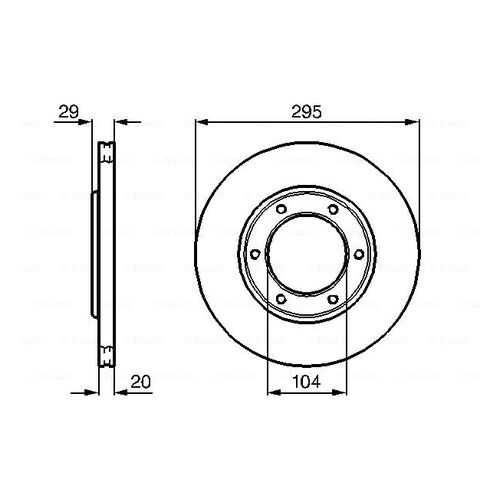 Тормозной диск Bosch 0986478257 в Emex