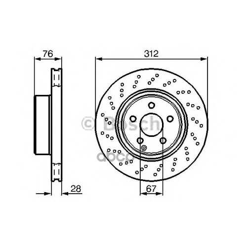 Тормозной диск Bosch 0986478353 в Emex