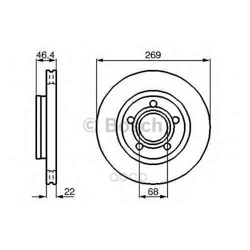 Тормозной диск Bosch 0986478574 в Emex