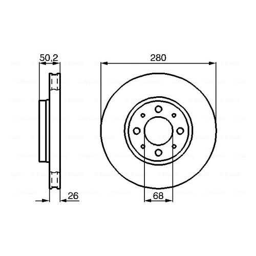 Тормозной диск Bosch 0986478602 в Emex