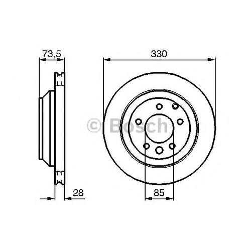 Тормозной диск Bosch 0986479095 в Emex