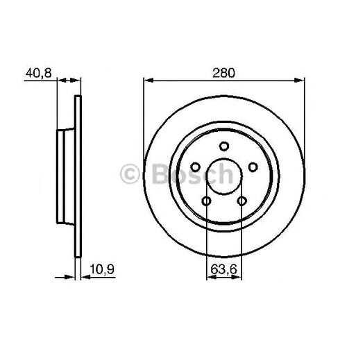 Тормозной диск Bosch 0986479170 в Emex