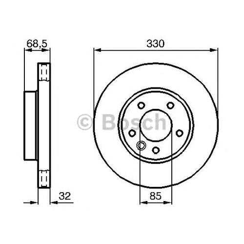 Тормозной диск Bosch 0986479250 в Emex