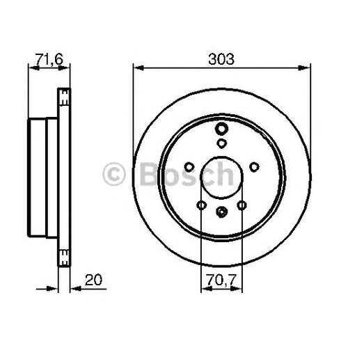 Тормозной диск Bosch 0986479268 в Emex